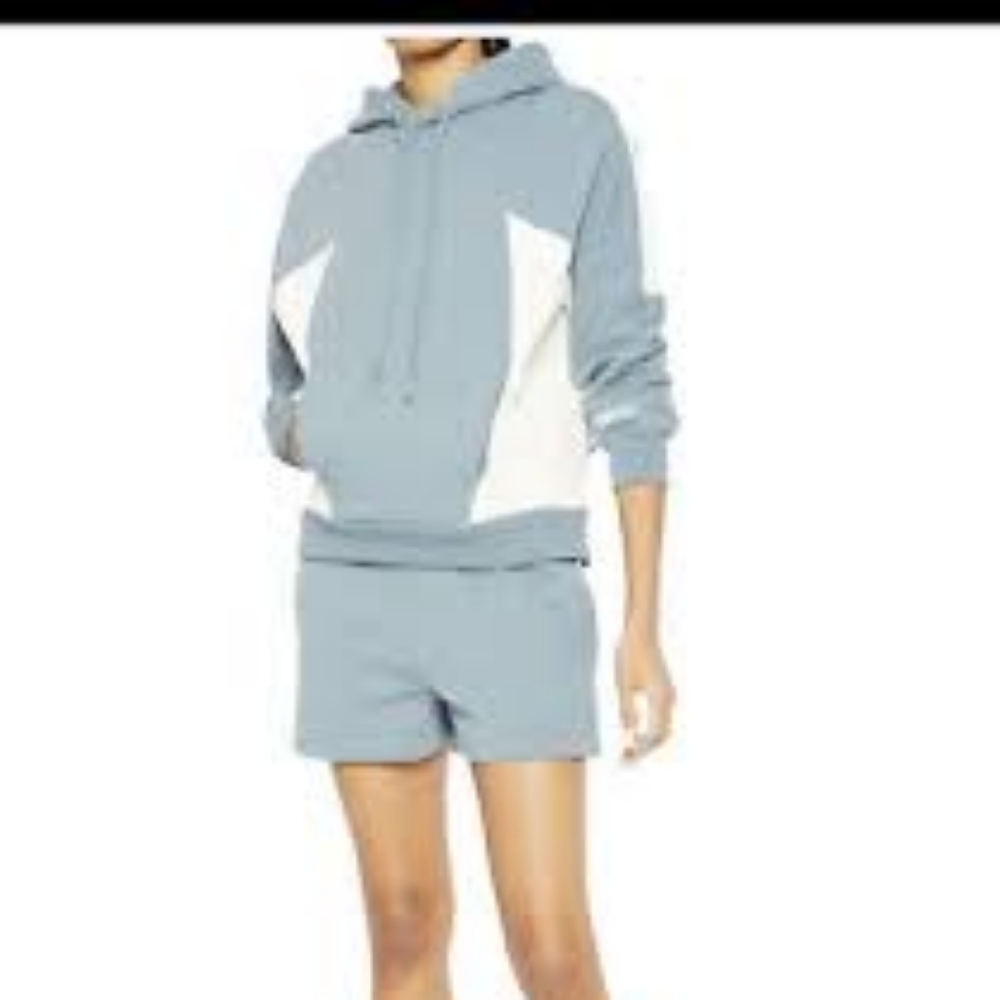 Helmut Lang Colorblocked Raglan Hooded Pullover